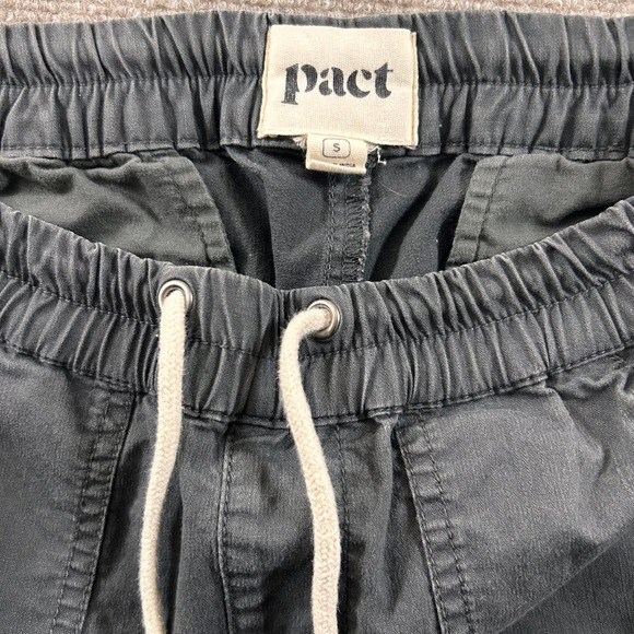 Pact Daily Twill Pants Womens Small Charcoal Gray Organic Cotton Stretch Relaxed - Picture 3 of 7